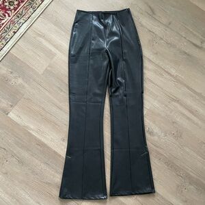 Abercrombie Sleek Black Vegan Leather Trousers